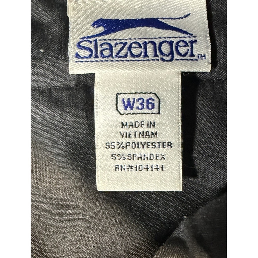 Slazenger Black/Blue Plaid Golf Bermuda Shorts 36 Performance Preppy 10" Inseam - Picture 2 of 9